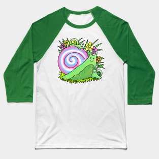 Snail with baby snails Baseball T-Shirt